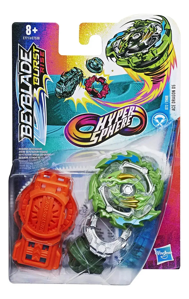 Beyblade Bey Hs Ace Dragon D5 vermelho