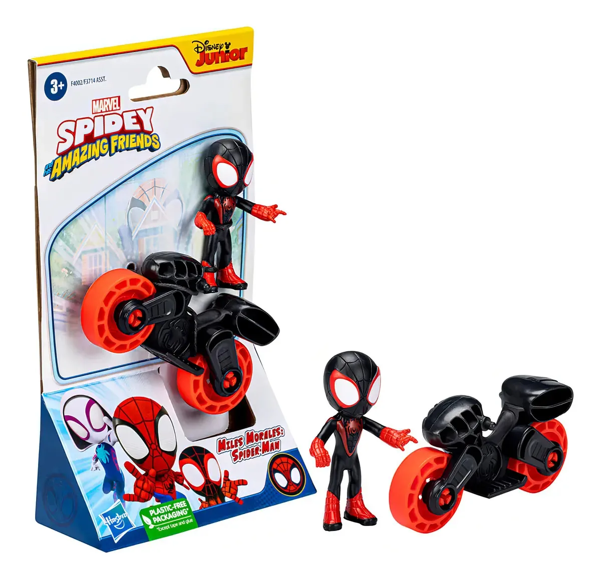 Veículo Hasbro de 10 cm e boneco de Miles Morales