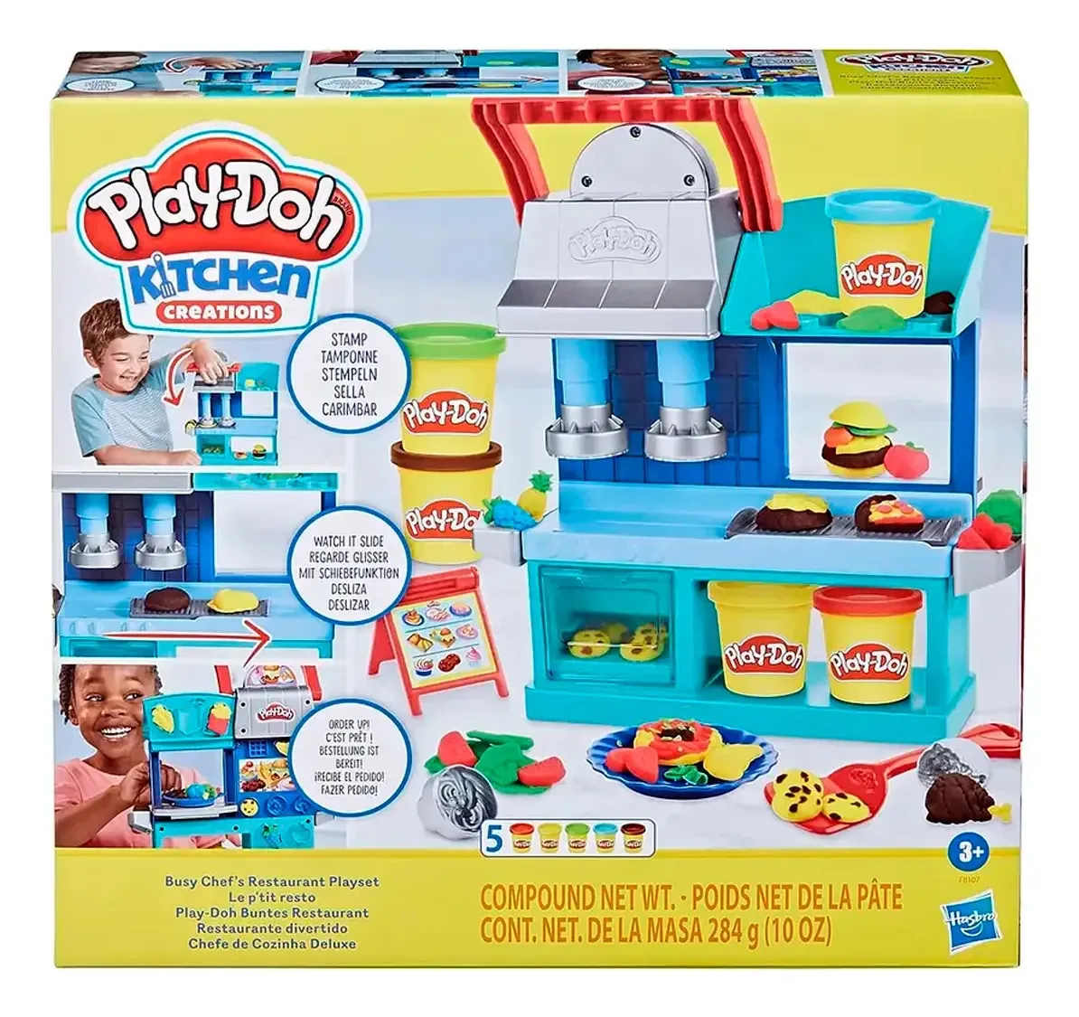 Conjunto de Massa Play-Doh Kitchen Creations Chefe de Cozinha com Moldes