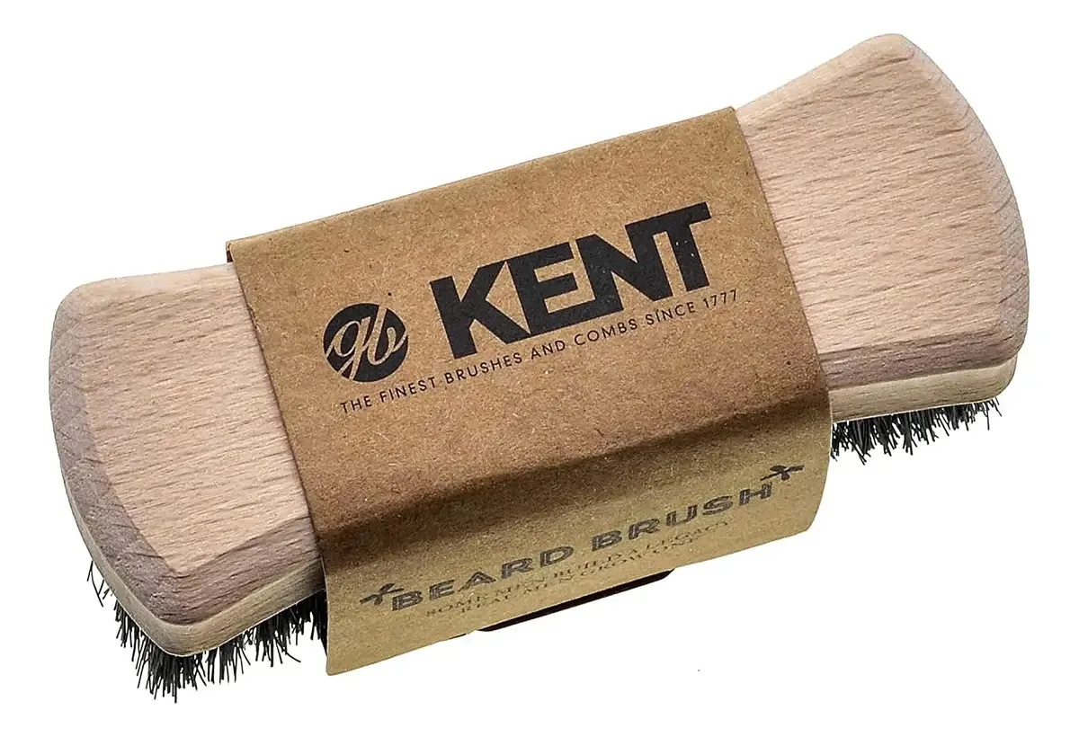 Escova de barba pequena Kent Light Brown