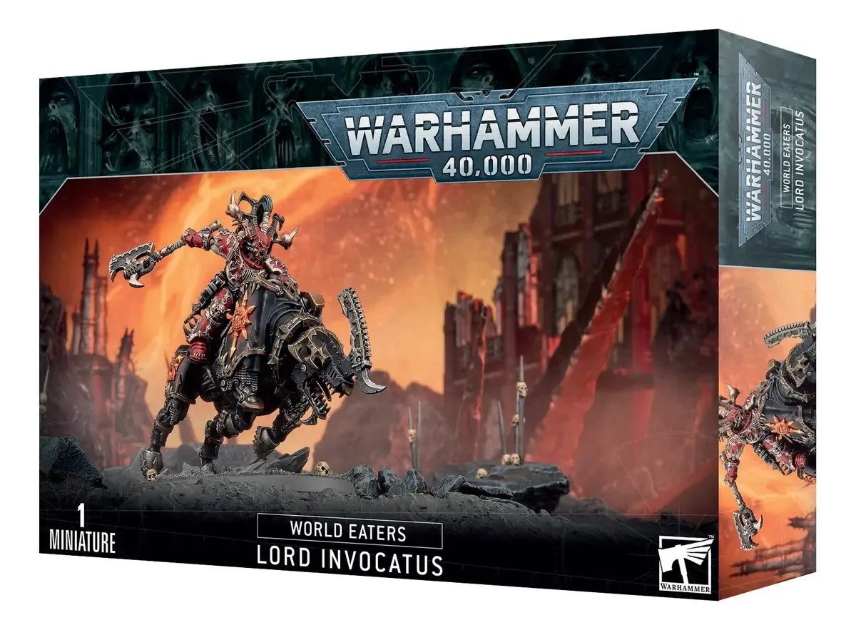 Warhammer 40000 World Eaters Lord Invocatus em miniatura