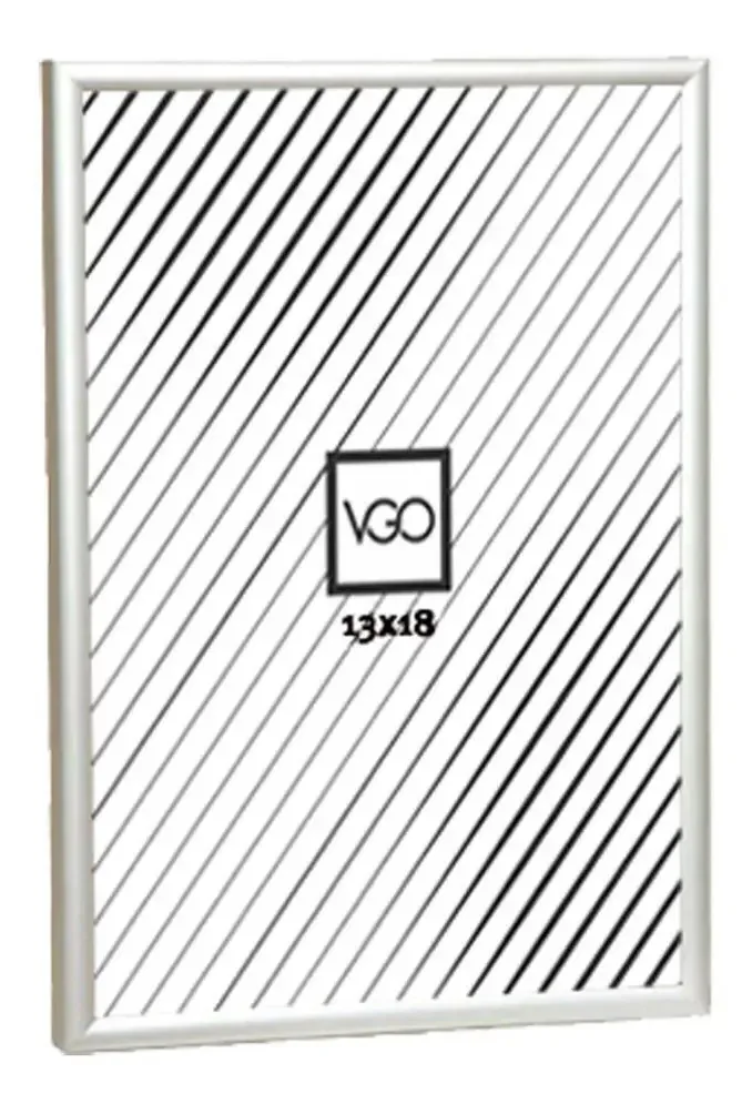 Porta-retratos de alumínio clássico 30x40cm Vgo Silver Color