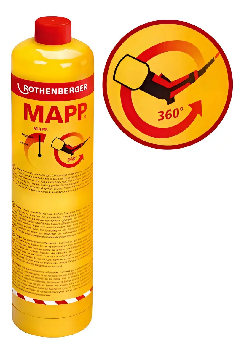 Gás Mapp Pro 360° Cilindro 400 Gr R35539 Rothenberger