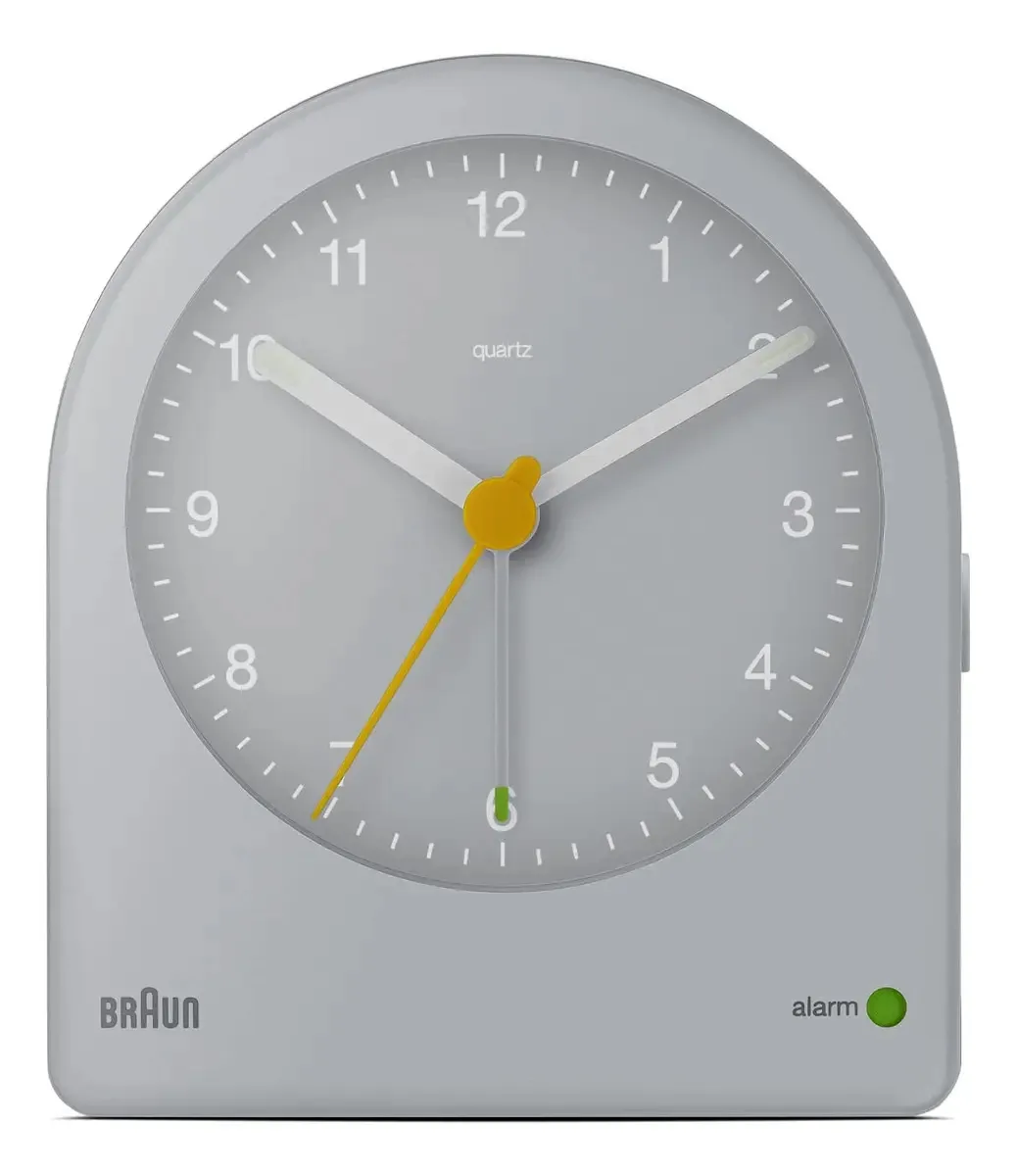 Despertador analógico clássico Braun com alarme e