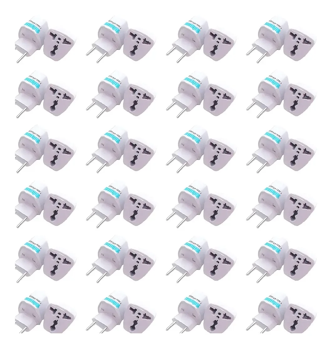 Kit 20 Adaptadores Tomada Universal Europeu UK Bommax 110-250V 10A