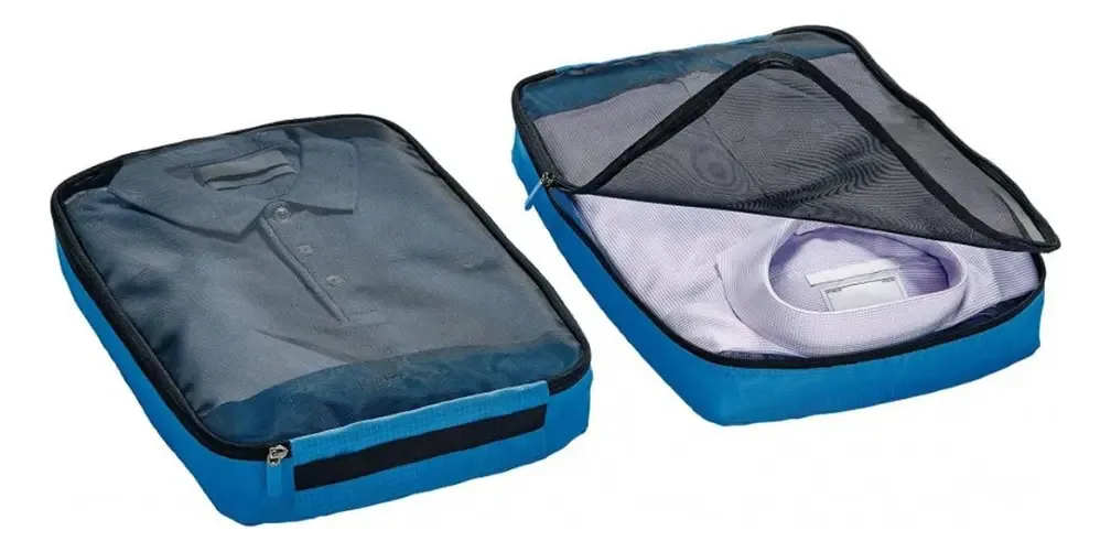 Organizador de bagagem Go Travel Blue de 2 peças