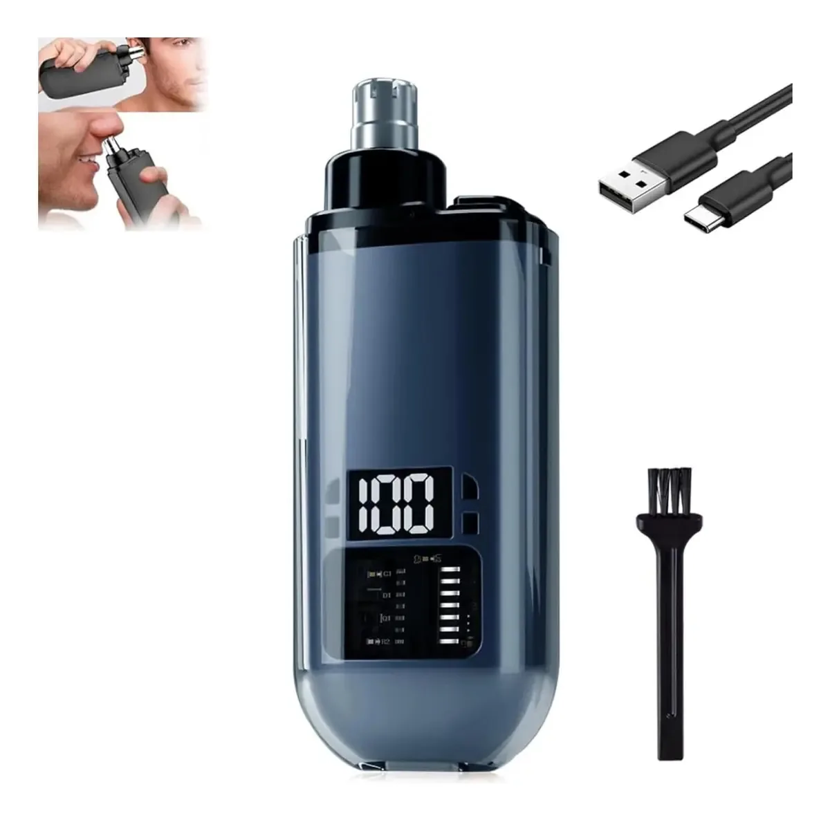 Aparador de cabelo nasal Barbeador portátil Barbeador de barba Barbeador elétrico Barbeador recarregável