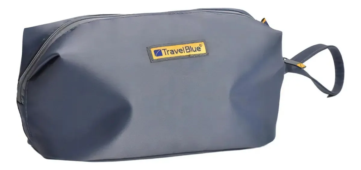 Bolsa de higiene pessoal de viagem, organizador de maquiagem, bolsa de cosméticos, cinza