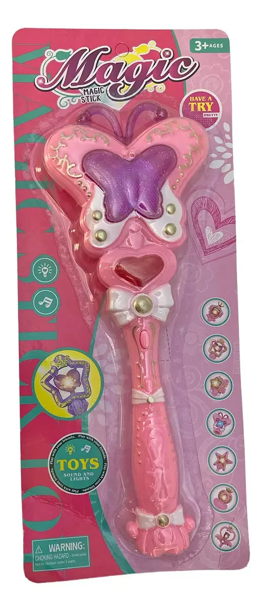 Varinha mágica de 30 cm com borboleta alimentada por bateria Poppy 367183