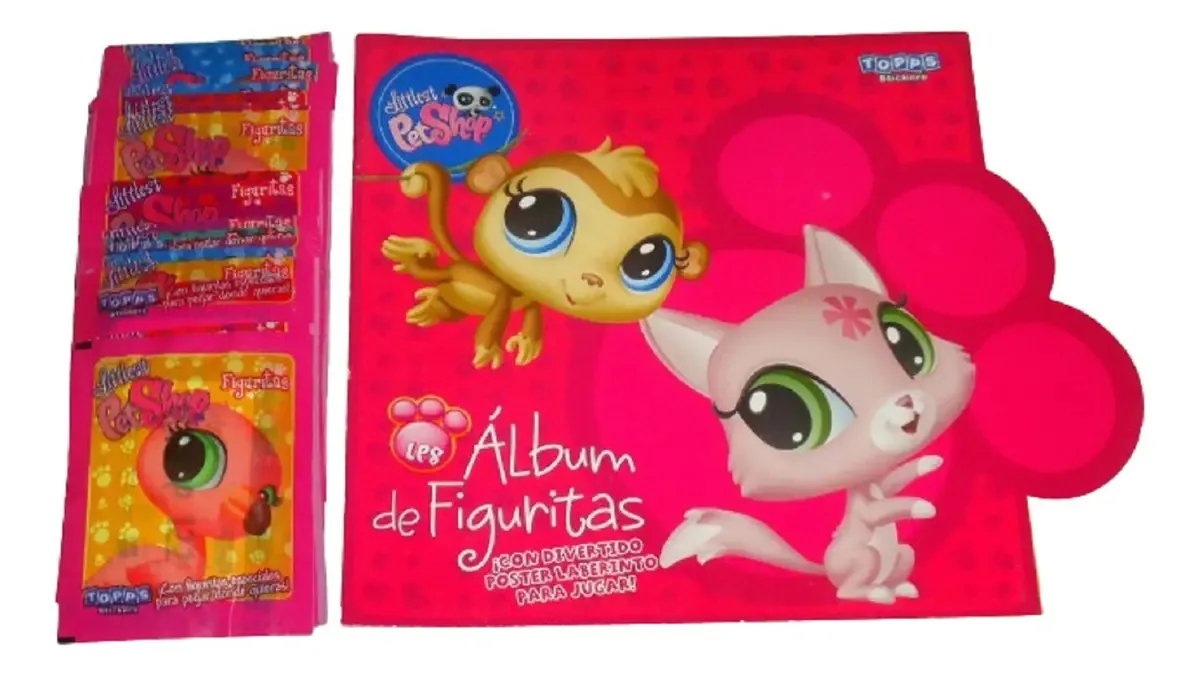 Álbum de Littlest Pet Shop do ano 2011 mais 50 envelopes fechados