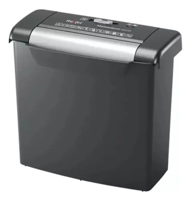 Triturador de papel cortado em tiras Rexel S206, cor preta