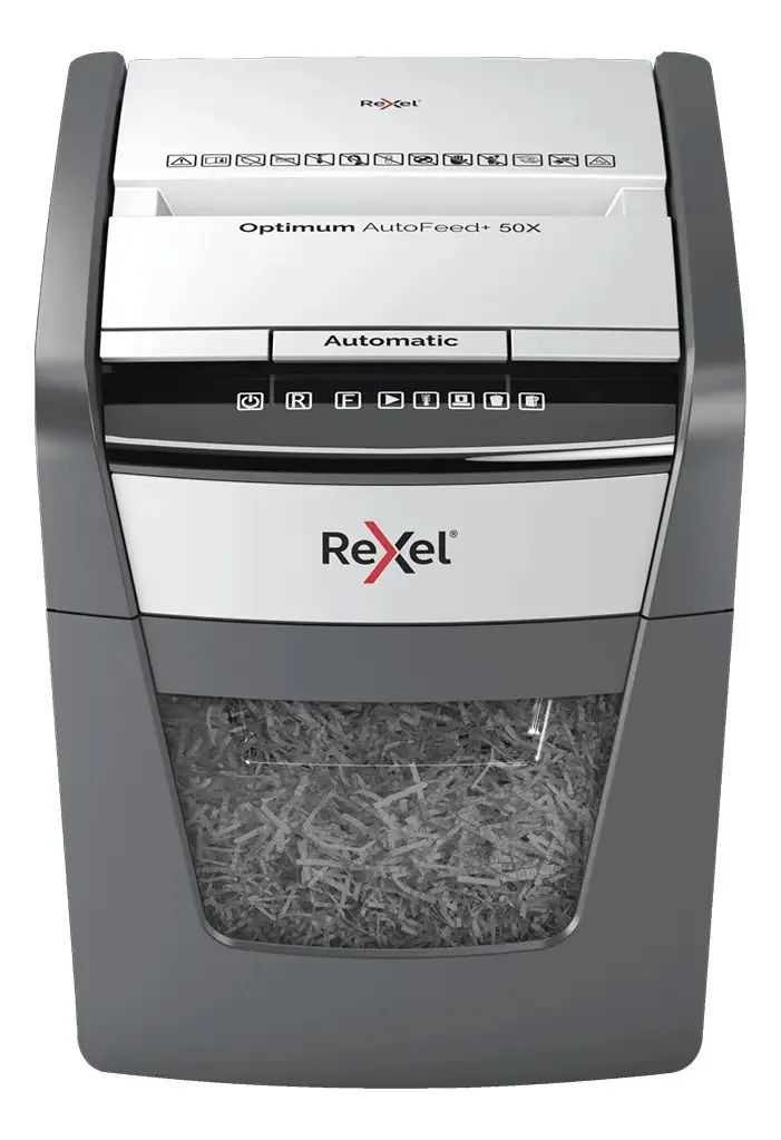 Triturador Rexel Auto+ 50x 4x28mm P4 50 folhas 20l preto