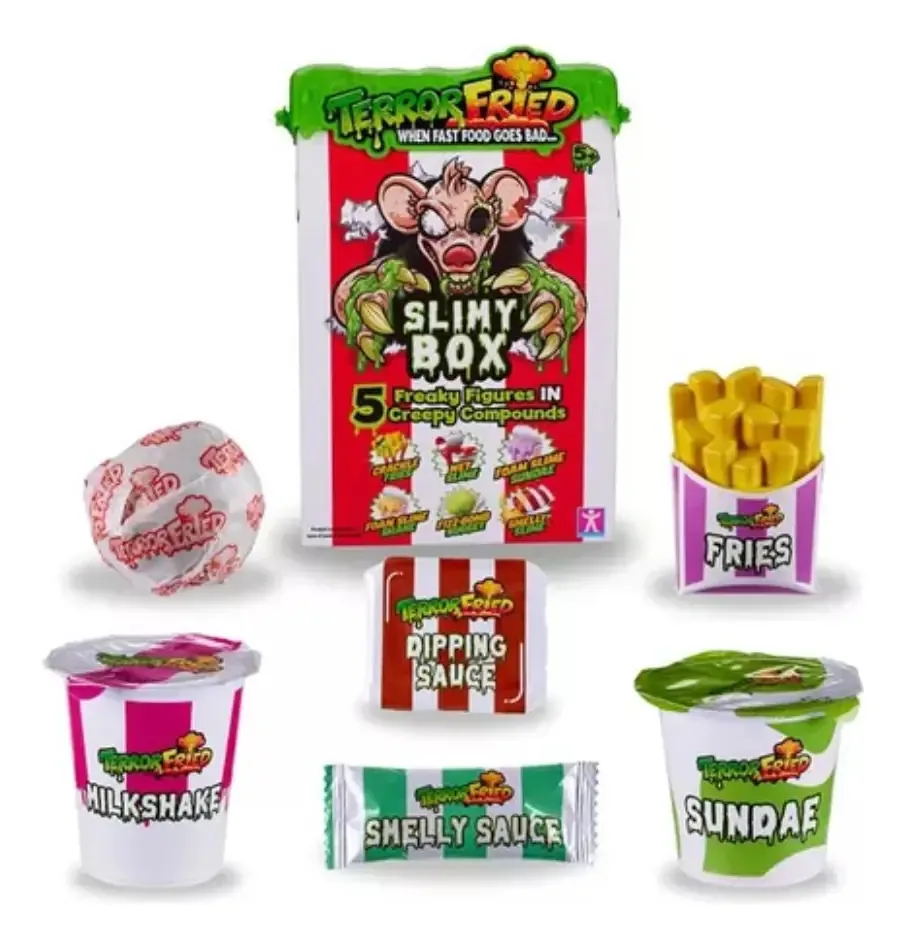 Pacote com 5 bonecos Slime Surprise Terror Fried Combo
