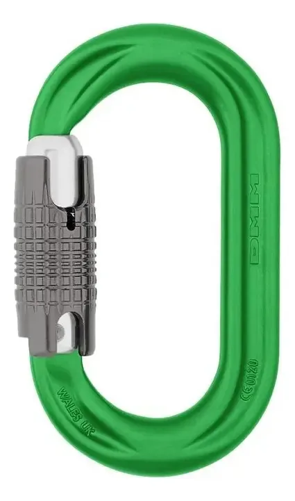 Mini mosquetão Rapel Green Mountain Rescue Dmm Oval de 3 etapas