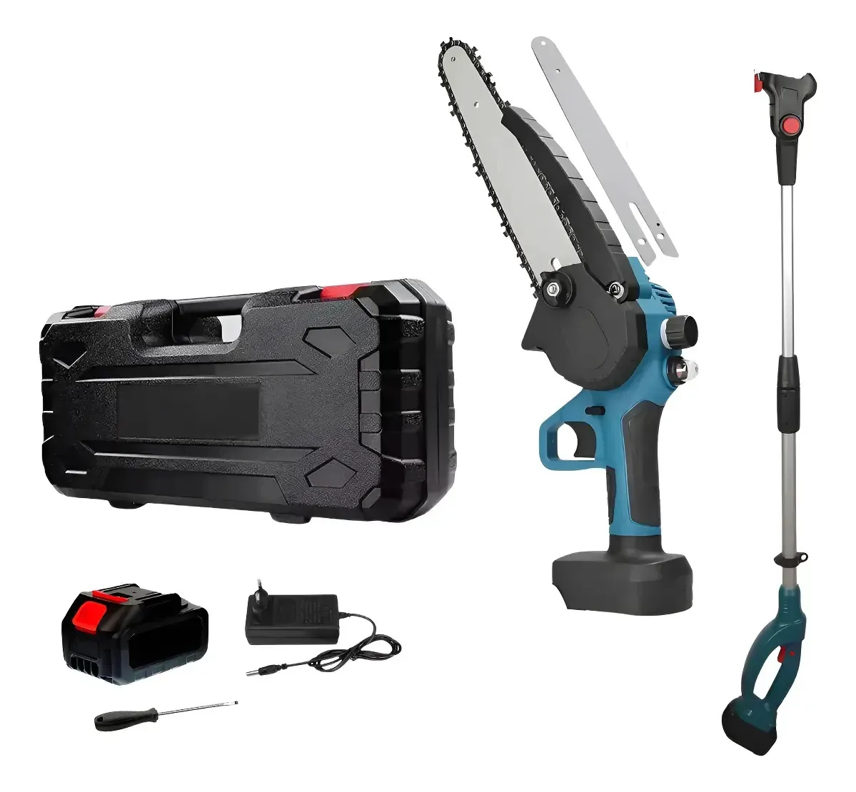 Mini motosserra com braço extensível de 1,6 m