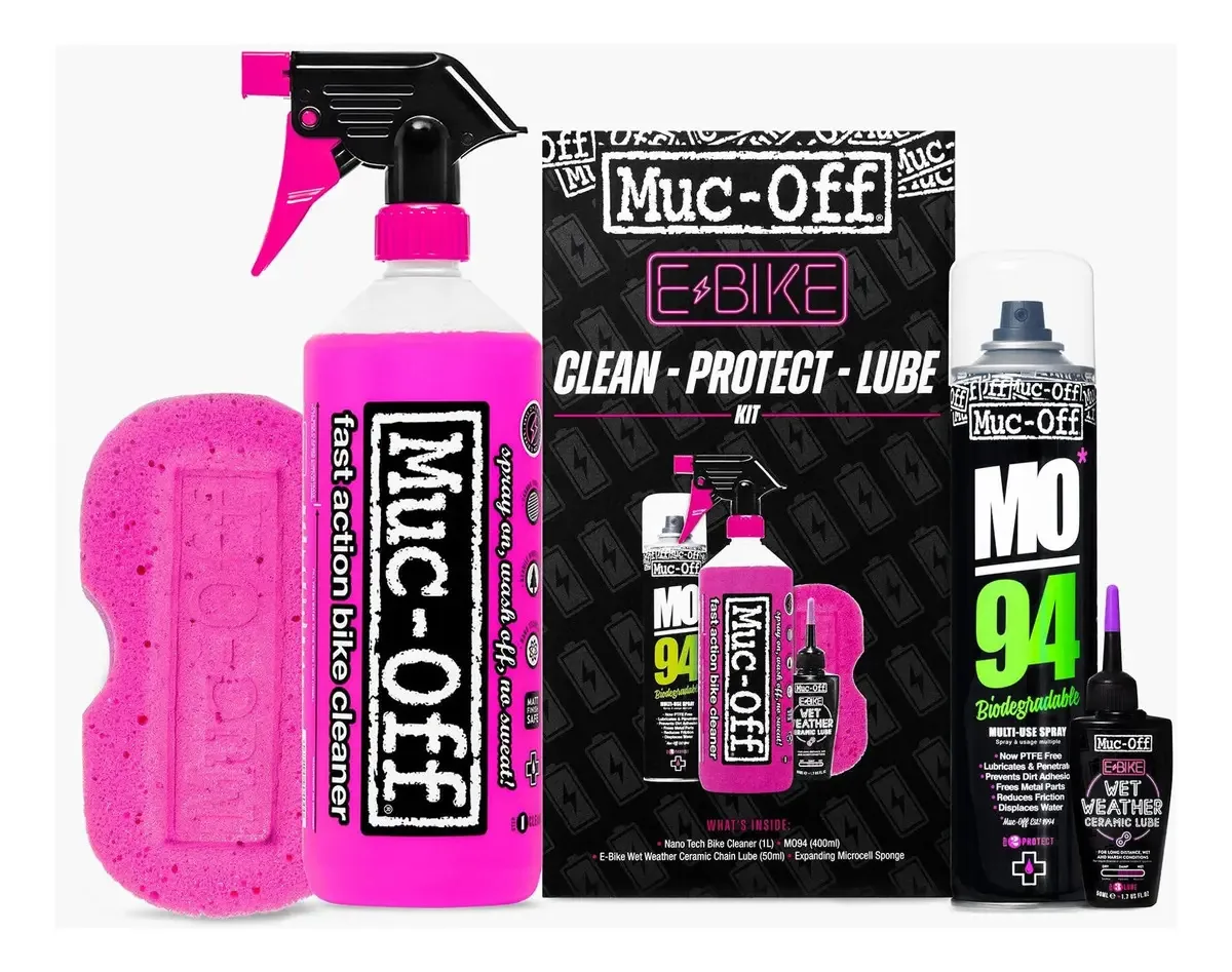 Muc-off Ebike - Kit de limpeza, proteção e lubrificação