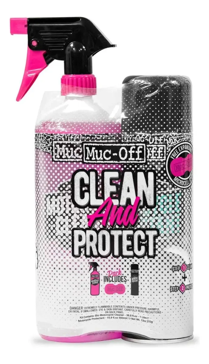 Kit de limpeza e manutenção de motocicletas automotivas Muc-Off de 2 peças
