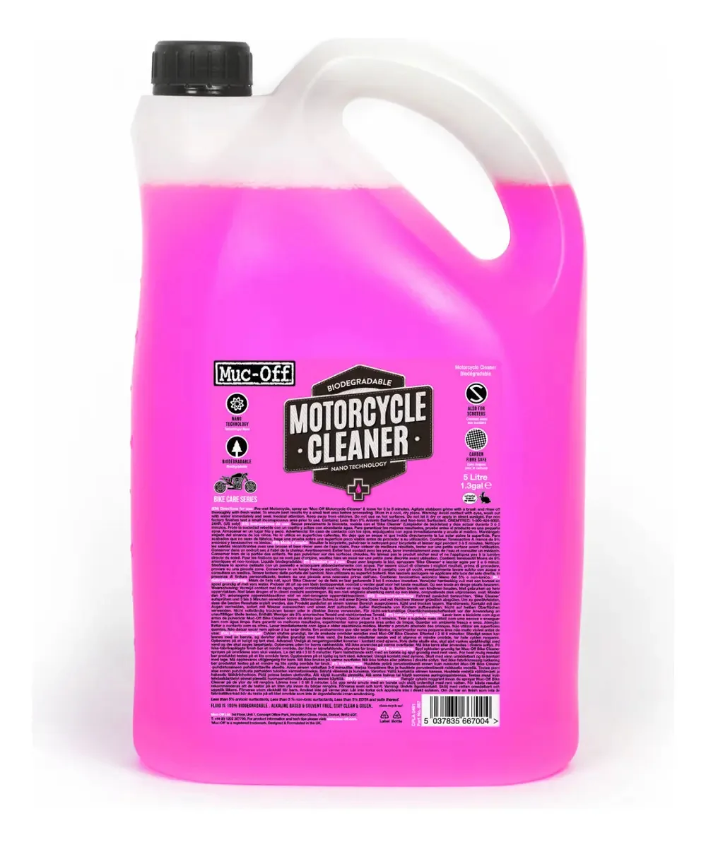 Shampoo para motocicletas automotivas Muc-off Nanotechnology X 5 Lt