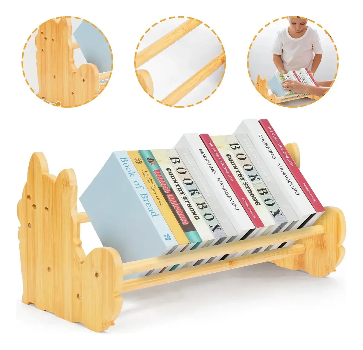 Porta-livros BIQEE Porta-livros original de madeira para cachorros x 1 peça