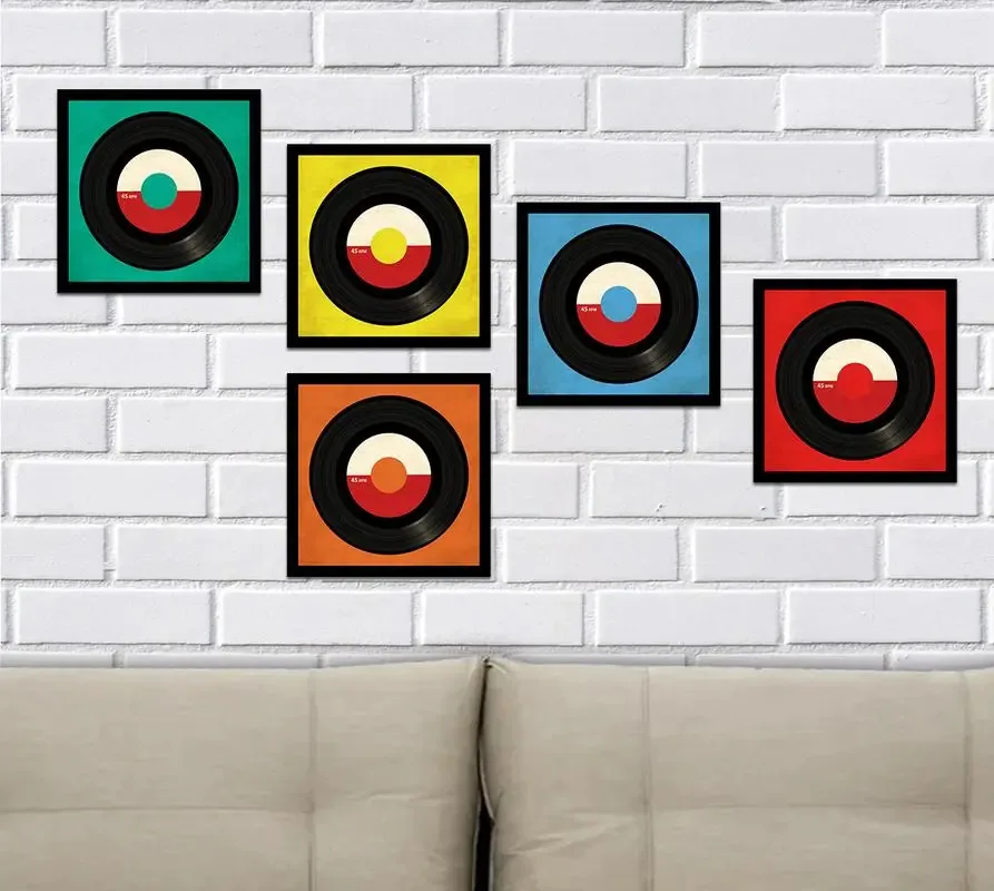 Quadro Decorativo 5 Vinil Retrô