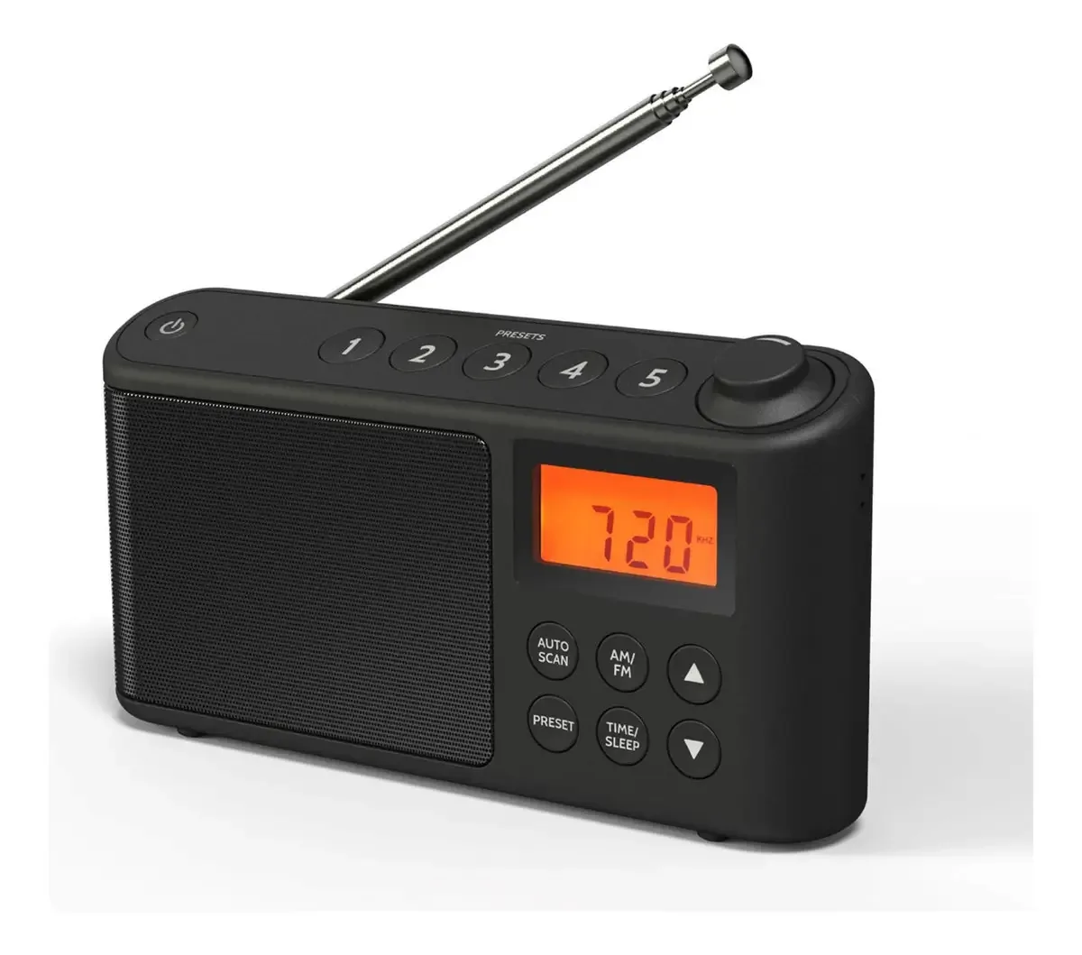 Rádio FM Am, bateria USB/portátil, rádio AM FM 2200 mAh, rádio LCD recarregável, rádio digital de ondas curtas com temporizador, entrada para fone de ouvido, suporte para 15 horas de reprodução