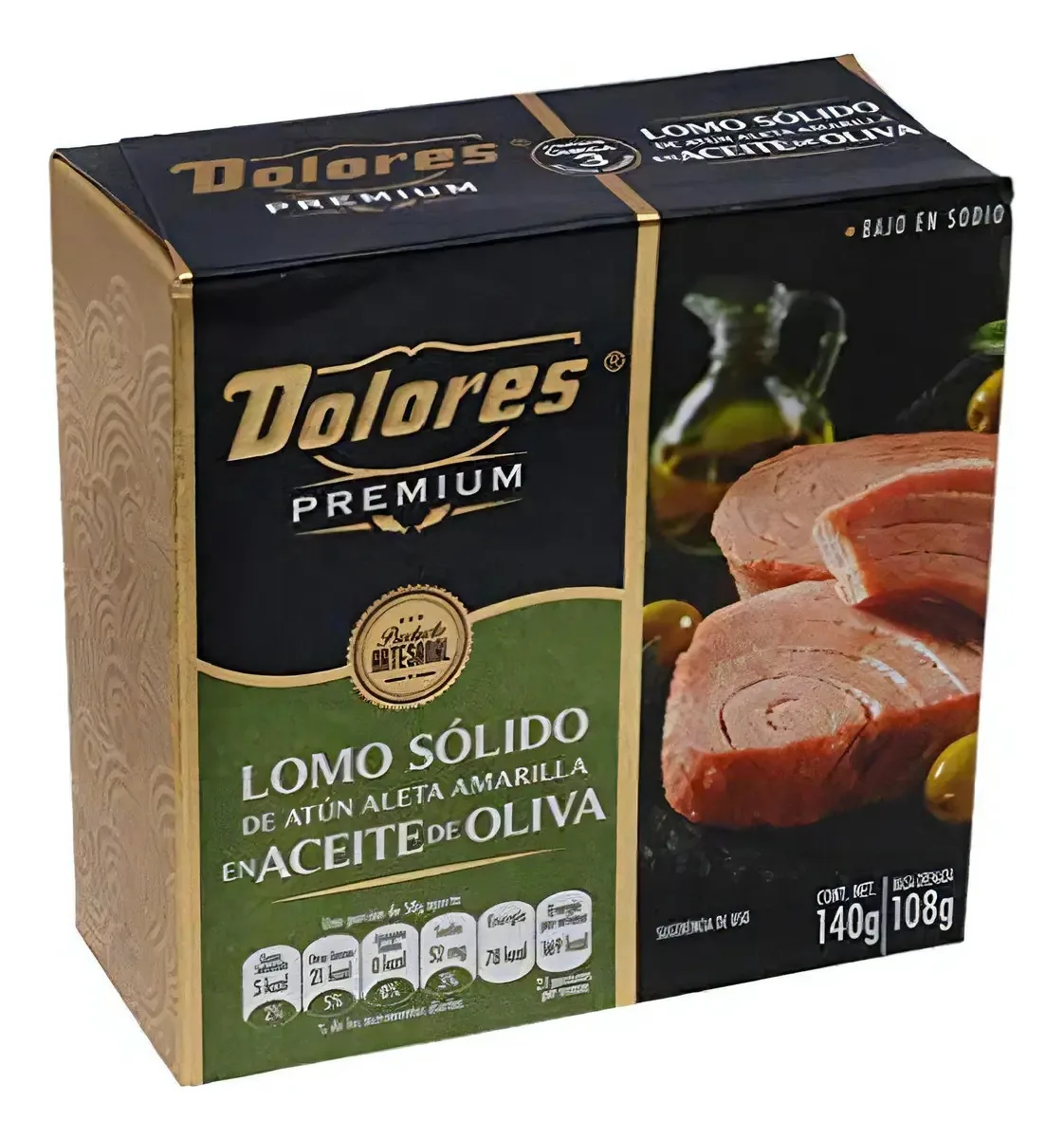 (24 Peças) Atum Premium Em Azeite De Oliva Dolores 140 Gramas