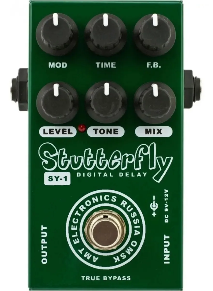 Pedal de atraso digital Amt Stutterfly para guitarra verde escuro