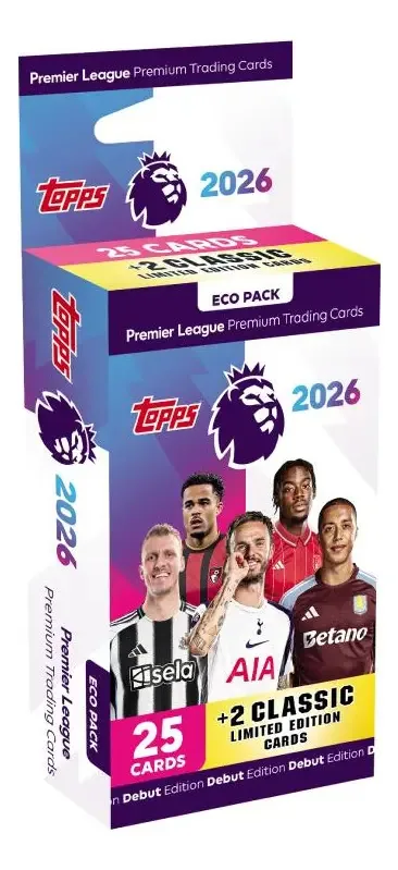 Pack Cards Topps Premier League 2026 - 27 Cartas Colecionáveis