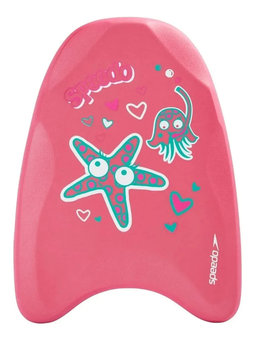 Prancha de natação Speedo Sea Squad Kickboard para crianças rosa-turquesa