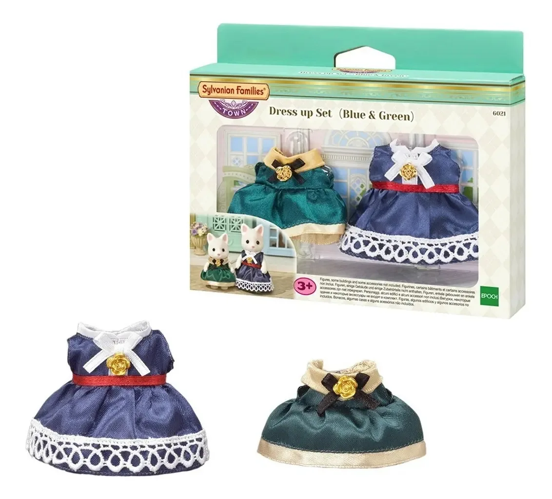 Conjunto Sylvanian Families, vestidos, roupas, brinquedos, acessórios, machado