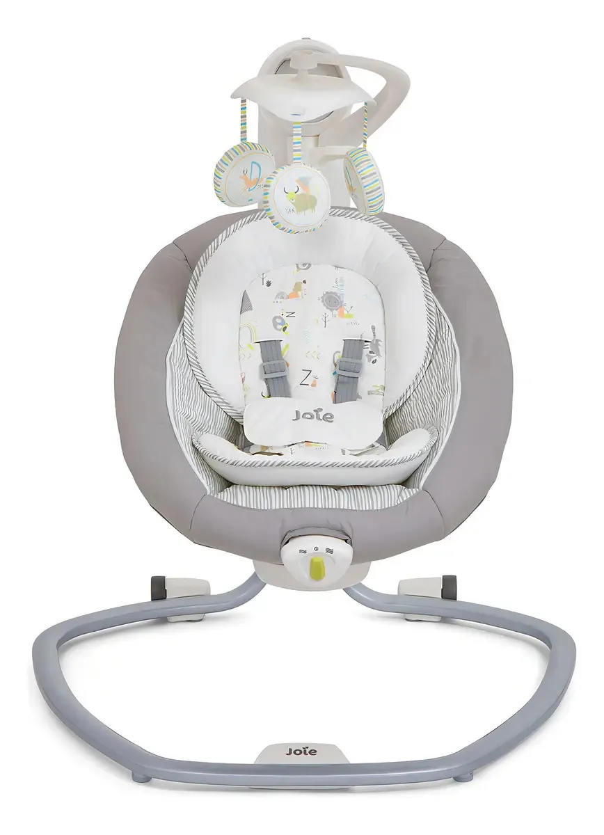 Cadeira de balanço para bebê Joie Serina Swivel nature´s alphabet
