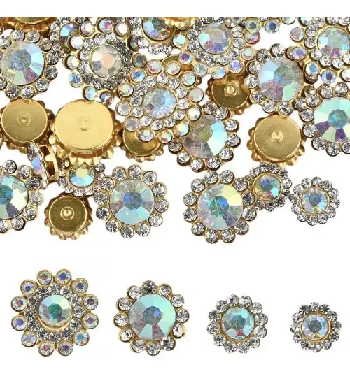 100 peças de jóias de strass de cristal, jóias de pérolas