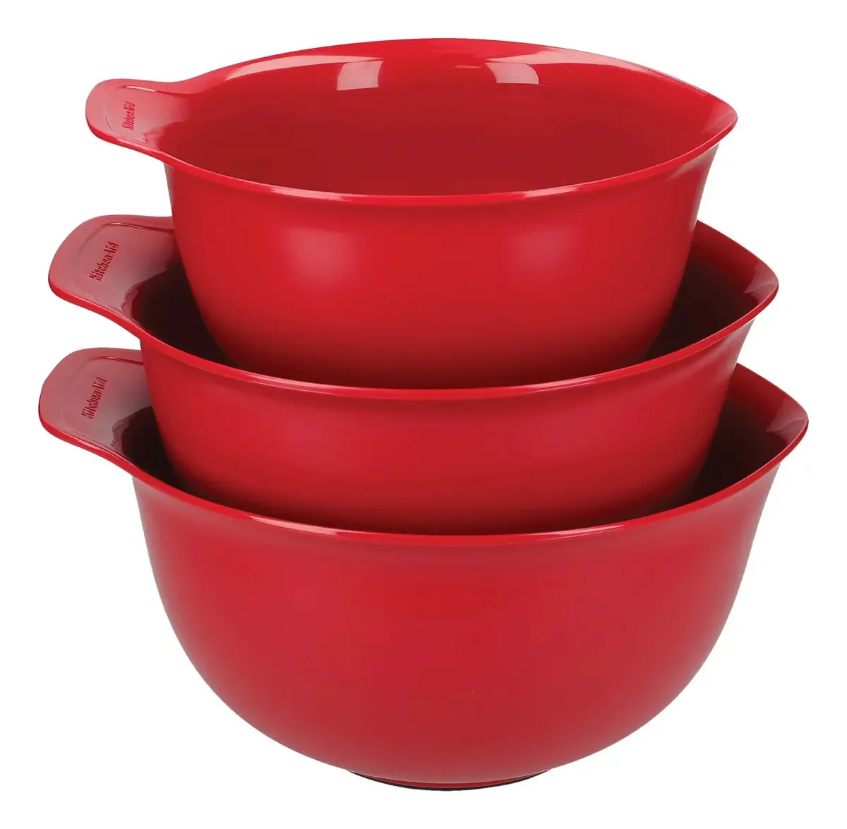 Conjunto 3 Tigelas Bowls Luxo Vermelho Cozinha Kitchenaid