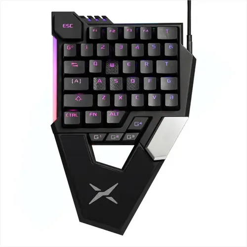 Teclado mecânico profissional para jogadores Delux T6 e teclado Rgb, cor preta