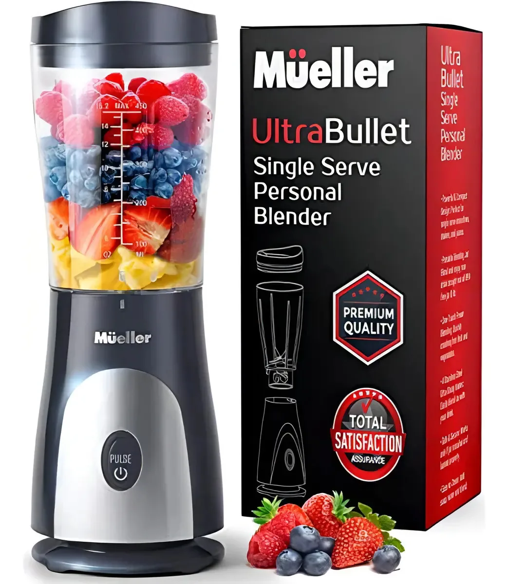 Liquidificador pessoal Mueller Ultra Bullet para batidos e misturas