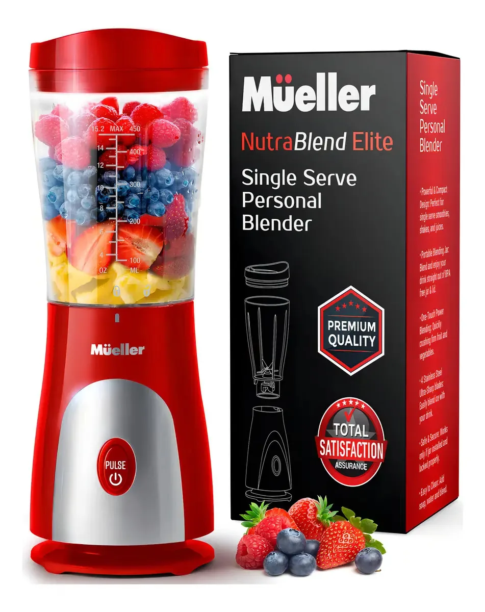 Mueller - Liquidificador pessoal para batidos e batidos com copo