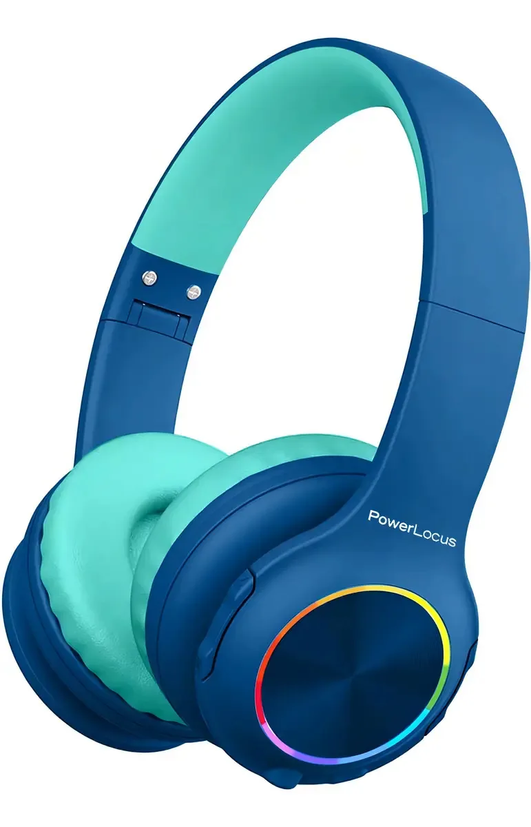 Fones de ouvido Powerlocus Kids, fones de ouvido Bluetooth Sobre