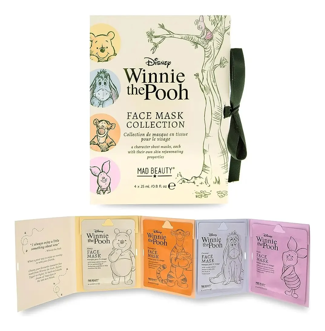 Coleção de Máscaras Faciais em Folha Disney Winnie The Pooh da Mad Beauty