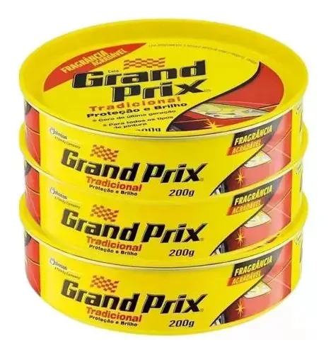 Kit Com 3 Ceras Automotivas Grand Prix Proteção Brilho