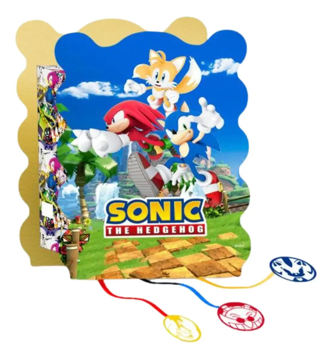Piñata 3d Sonic The Hedgehog 36x29cm Decoração de festa de aniversário