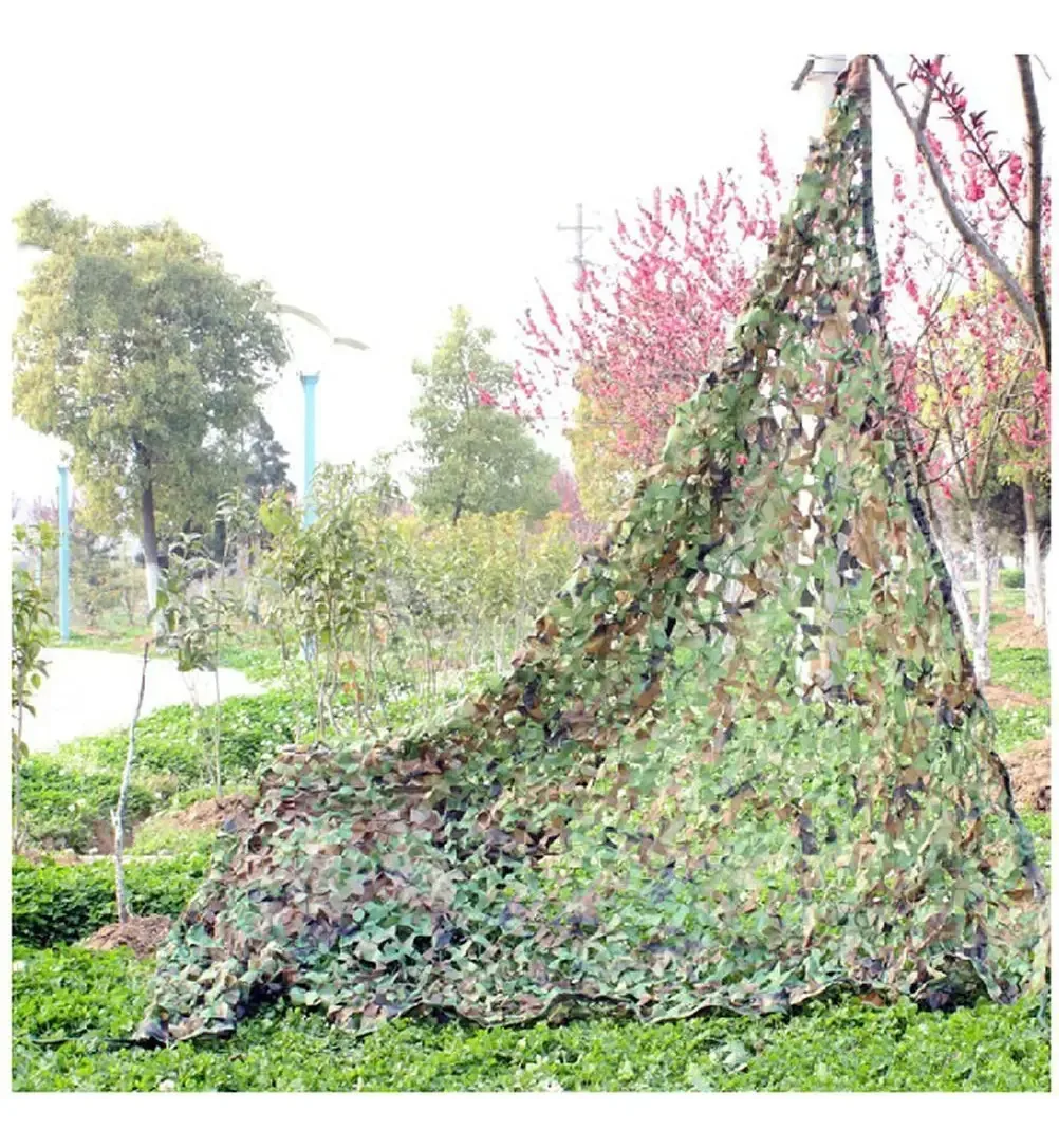 Zjchao Woodland Camo Rede de Camuflagem para Camping Ideal para Caça, Tiro, Pesca (1 * 2m)