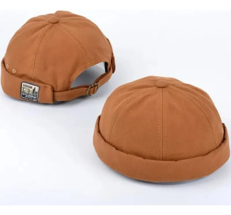 Chapéu vintage sem asas para homens/boinas de moda cáqui plus size