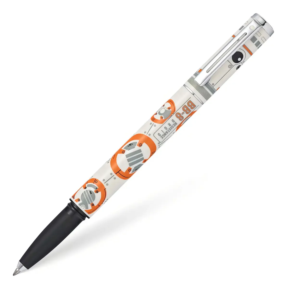 Caneta de gel Star Wars Bb-8 Rollerball com ornamentos cromados