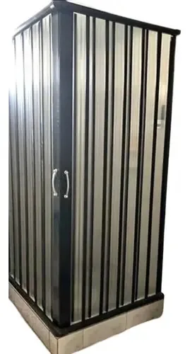 Tela de banheiro dobrável cor preta 100 x 1,85 - Smf