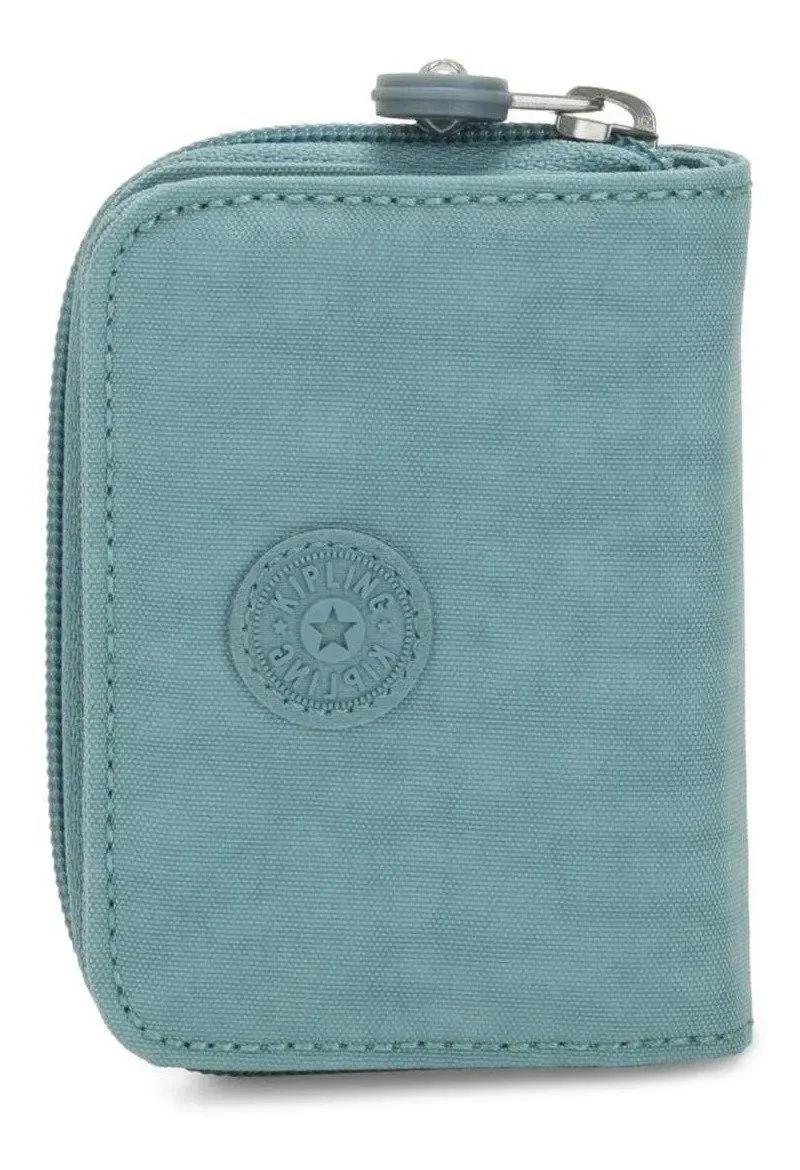 Carteira Kipling Tops aqua frost de náilon - 7.5cm x 10cm x 2.5cm