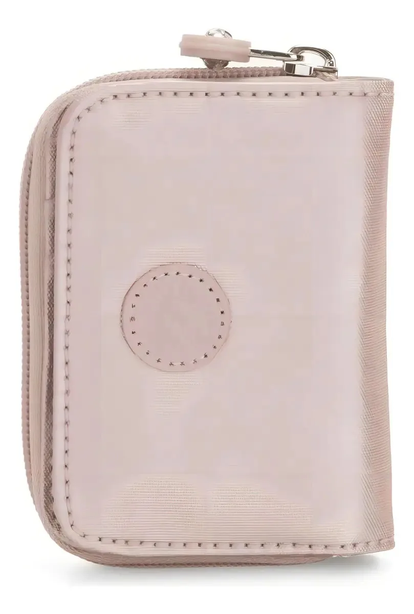Carteira Kipling Tops metallic rose de náilon - 7.5cm x 10cm x 2.5cm