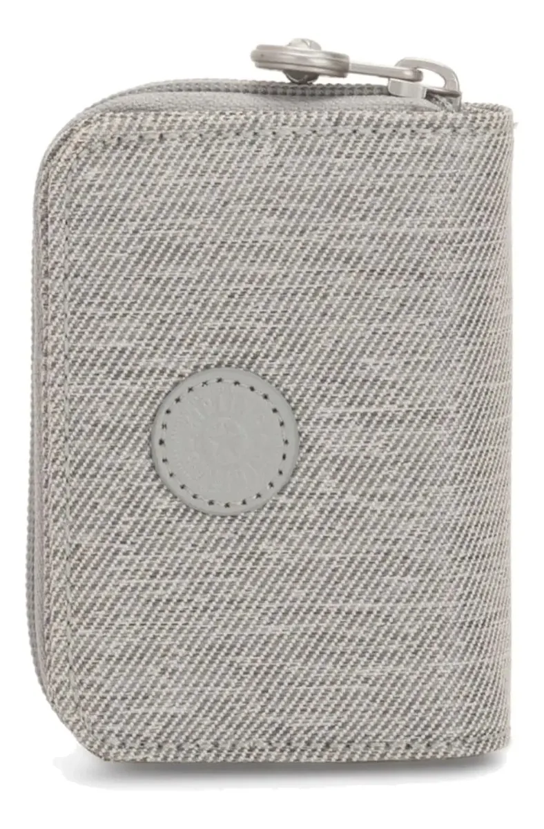 Carteira Kipling Tops chalk grey de náilon - 7.5cm x 10cm x 2.5cm