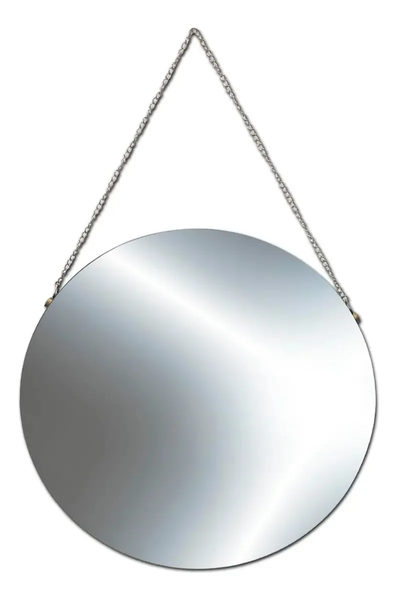 Espelho redondo Deco Living - Pingente Pettish Online - moldura preta