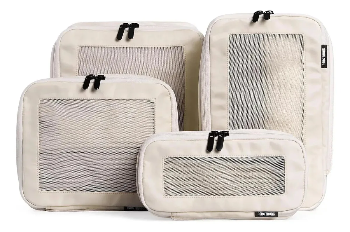 Caçambas de compressão para viagens - organize sua bagagem