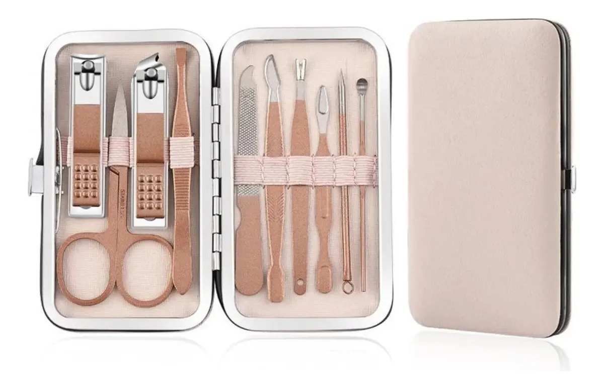 Kit de manicure e pedicure de 10 peças